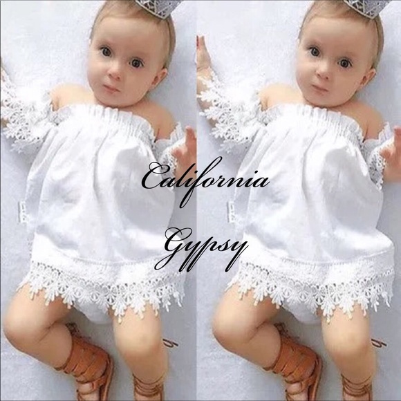 Boho Crochet Lace Baby Bohemian Tunic Dress🌸 - Picture 3 of 7